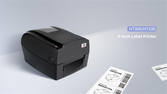 Stampante per etichette a trasferimento termico HPRT HT300: stampa efficiente del codice QR per ispezione dell'attrezzatura